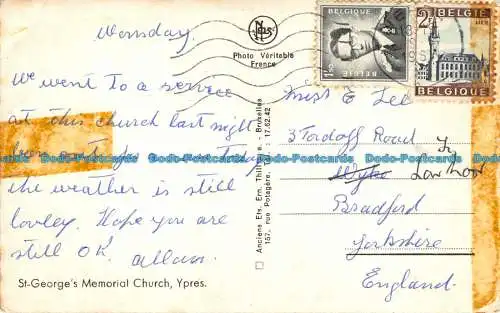 R100181 St. Georges Gedächtniskirche. Ypern. Ern. Thill. Nels. 1967