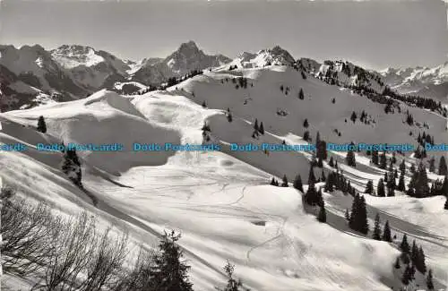 R100717 Saanenmoser. Hornberg. Huhnerspiel. Abfahrt. Gummfluh u. Rublihorn. Z.G.