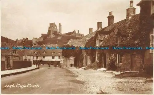 R101080 2296. Corfe Castle. Serie Sunshine. RP. E. A. Sweetman