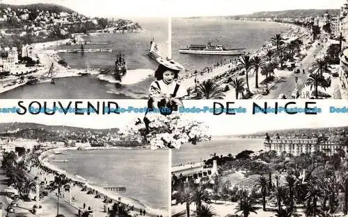 R101157 Souvenir de Nice. La Cote dAzur. Mrz. 1957. Multi View