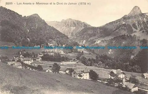 R101182 Les Avants s Montreux et la Dent de Jaman. Fototypie