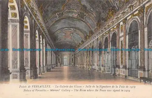 R101201 Schloss Versailles. Spiegelgalerie. Der Raum, in dem der Frieden Zeichen war