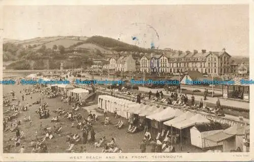 R101260 Weststrand und Meerfront. Teignmouth. stecken. 1950