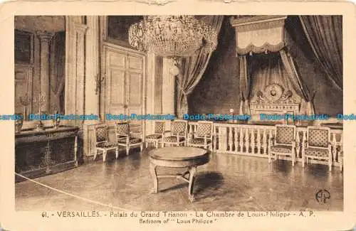 R101278 Versailles. Palais du Grand Trianon. La Chambre de Louis Philippe. A.P.