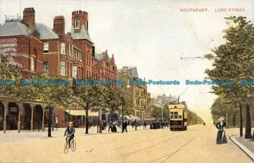 R101396 Southport. Lord Street. stecken. Ansicht Postkartenserie 4796