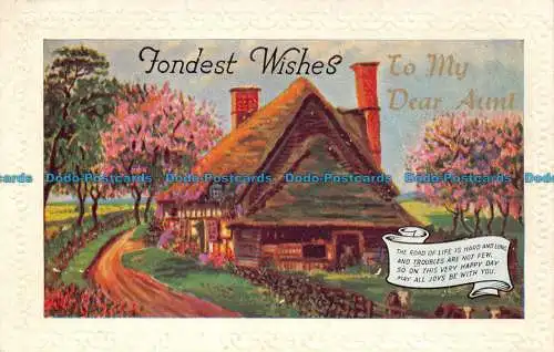 R101412 Fondest Wishes. An meine liebe Tante. Der Weg des Lebens ist hart und lang. H.B