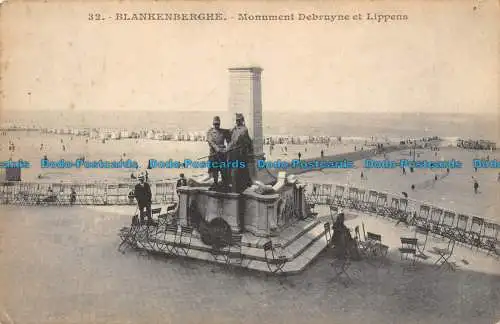 R101534 Blankenberghe. Denkmal Debruyne et Lippens. Ed. La Mouette. 1914