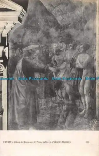 R101604 Firenze. Chiesa del Carmine. S. Pietro battezza gl idolatri. Masaccio