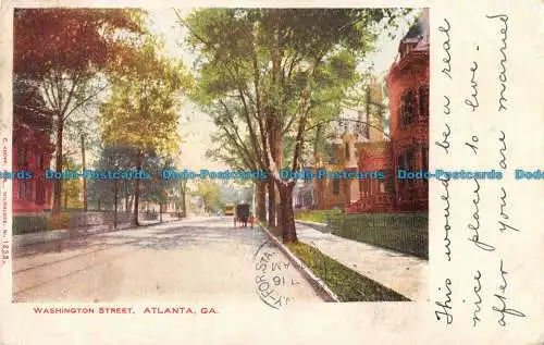 R101611 Washington Street. Atlanta. Ga. 1905