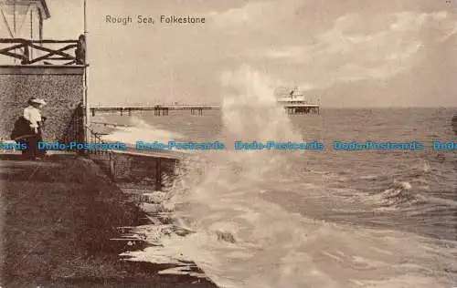 R101615 Rough Sea. Folkestone