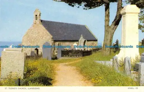 R101643 St. Tudnos Kirche. Llandudno. Jarrold. Cotman Farbe