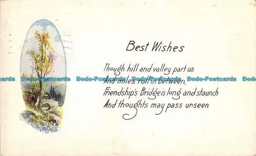 R101761 Beste Wünsche. Obwohl Hügel und Tal uns trennen. 1917