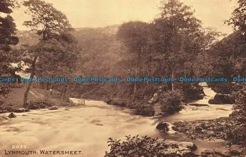 R120448 Lynmouth. Wassertreffen. Photochrom. Sepiaton