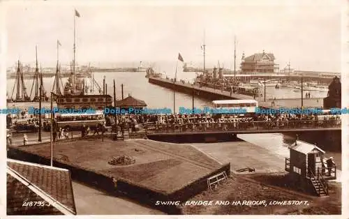 R126027 Drehbrücke und Hafen. Lowestoft. Valentinstag. RP. 1935