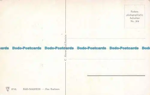 R126632 Bad Nauheim. Das Kurhaus. C. Ahrens