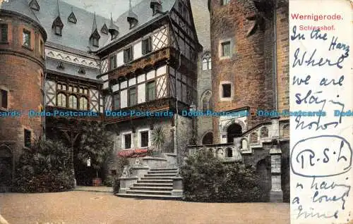 R127040 Wernigerode. Schlosshof. Fr. Gottsched. Louis Koch Halberstadt