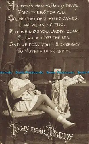 R634808 To My Dear Daddy. W. und K. Serie. Nr. 3611