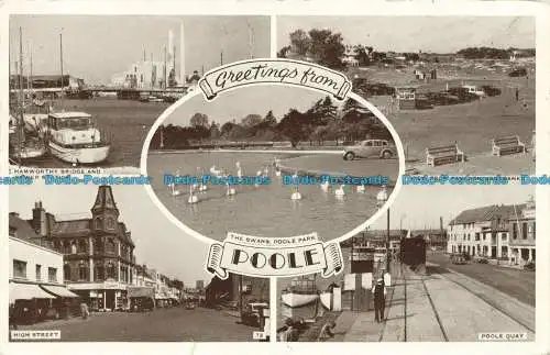 R634067 Grüße aus Poole. High Street. 1954. Multi View