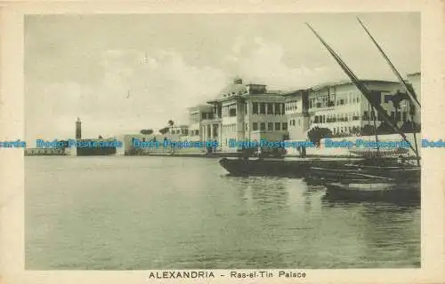 R635246 Alexandria. Ras el Tin Palace. Cairo Postcard Trust. Serie 598