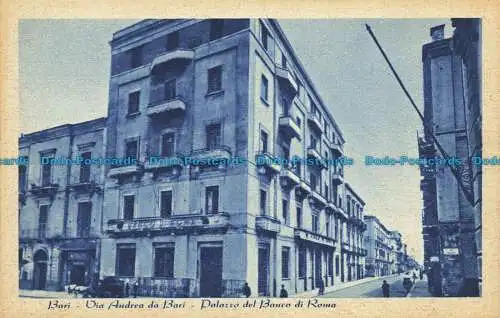 R635369 Bari. Via Andrea da Bari. Palazzo del Banco di Roma. Cav. Giuseppe Lo Bu