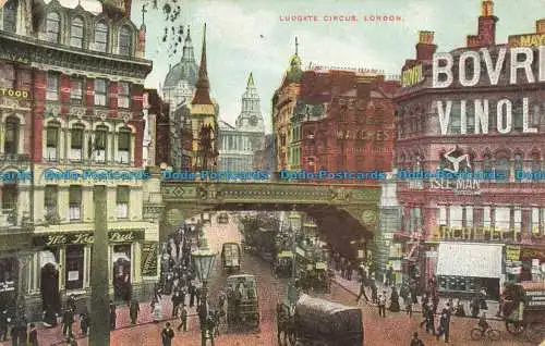 R635627 London. Ludgate Circus. 1907