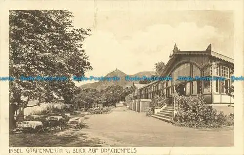 R635794 Insel Grafenwerth u. Blick auf Drachenfels. Wilh. Fullle. Nr. 24380. 81