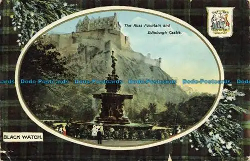 R635949 Edinburgh Castle. Der Rossbrunnen. Uhr schwarz. Serie Philco. Nr. 323