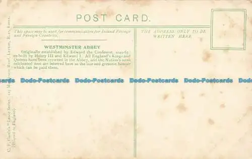 R636756 London. Westminster Abbey. Westfront. C. F. Castle. Lesco Serie