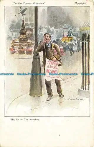 R636816 The Newsboy. Bekannte Figuren aus London. Nr. 10. Pfau