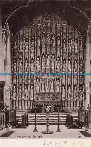 R636987 Oxford. All Souls Reredos. stecken. Silberette. Serie. 1563