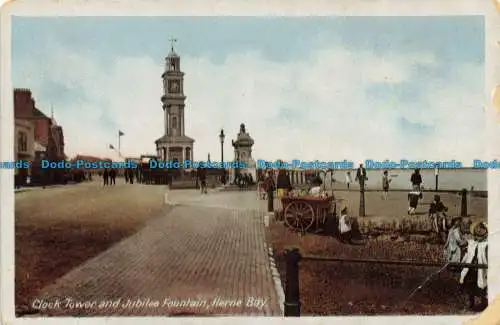 R638318 Herne Bay. Uhrturm und Jubiläumsbrunnen. Woolstone Bros. Milton Fac