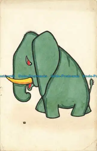 R637668 Elefant. E. W. Bohnenkraut. Clifton Postkarte. Serie handkoloriert. Nr. 2150