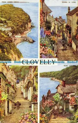 R637894 Clovelly. eine lange hoch. Rose Cottage. Unten eine lange. Von Hobby Drive. J. Sal