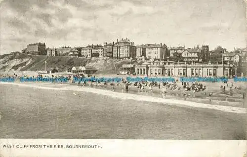 R639139 Bournemouth. Westklippe vom Pier. 1908