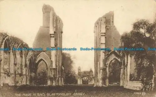 R639174 Glastonbury Abbey. Das Kirchenschiff w. Ende. Valentine