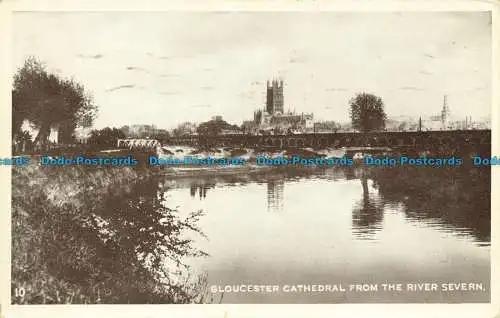 R639211 Gloucester Cathedral. Vom Fluss Severn