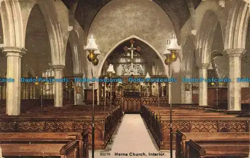 R639236 Kirche Herne. Innenraum. Photochrom. 1909