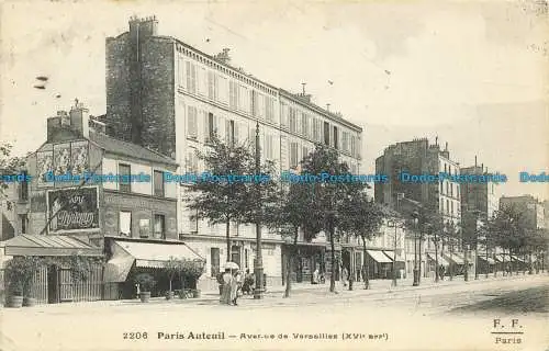 R639238 Paris Auteuil. Avenue de Versailles. 1911