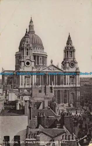 R638046 London. St. Paul von Ludgate Hill. stecken. Silberette. Postkarte 1809. 191