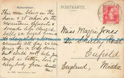 R638079 Alphornblaser. Rathe Fehlmann. Nr. 2941. 1908