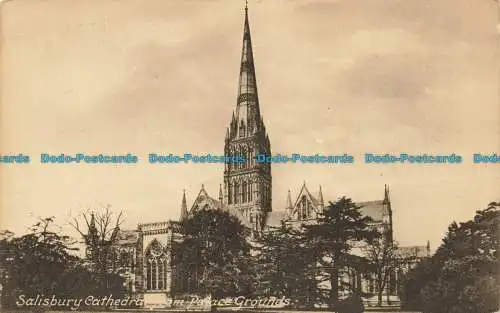 R638741 Kathedrale von Salisbury. vom Schlossgelände. F. Frith. Nr. 19750