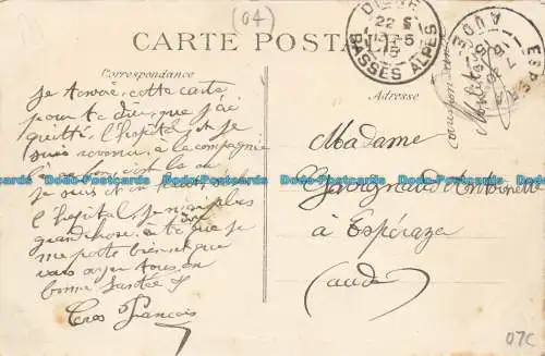 R638750 Digne. Le Lycee Cassendi et l Hospital. E. Le Deley. 1915