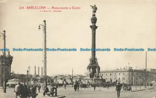 R638764 Barcelona. Monumento a Colon. L. Roisin