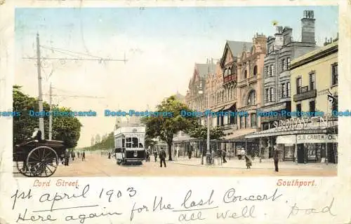 R639360 Southport. Lord Street. 1903