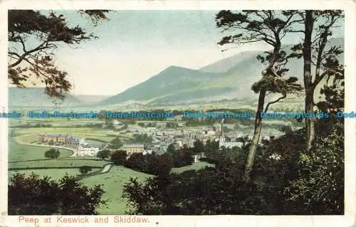 R639372 Peep at Keswick and Skiddaw. Bildbriefpapier. Autochrom. 1904