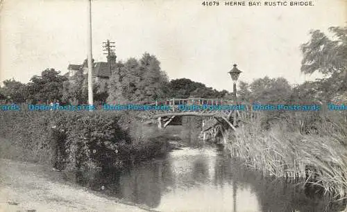 R639377 Herne Bay. Rustikale Brücke. Das Photochrom. Serie Grano. 1922