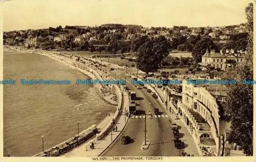 R639379 Torquay. Die Promenade. Großhandel Schreibwaren. W.S