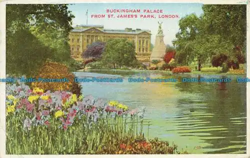 R640205 London. Buckingham Palace. Vom St. James Park. 1950