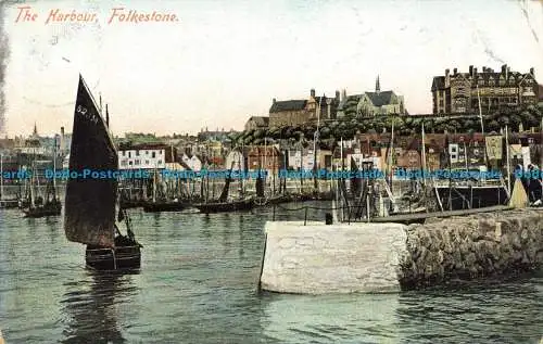 R640217 Folkestone. Der Hafen. Stace. 1908