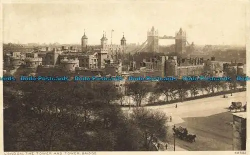 R639413 London. Tower und Tower Bridge. Photochrom